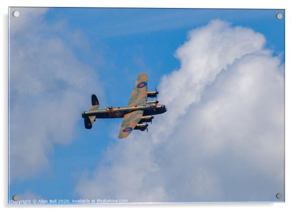 Avro Lancaster bomber Acrylic by Allan Bell