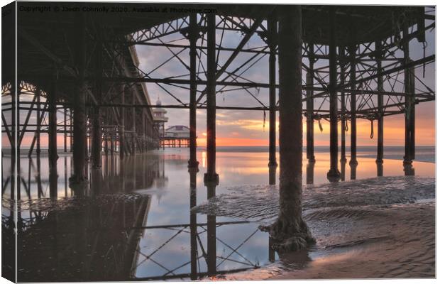 North Pier At Sunset. Canvas Print by Jason Connolly