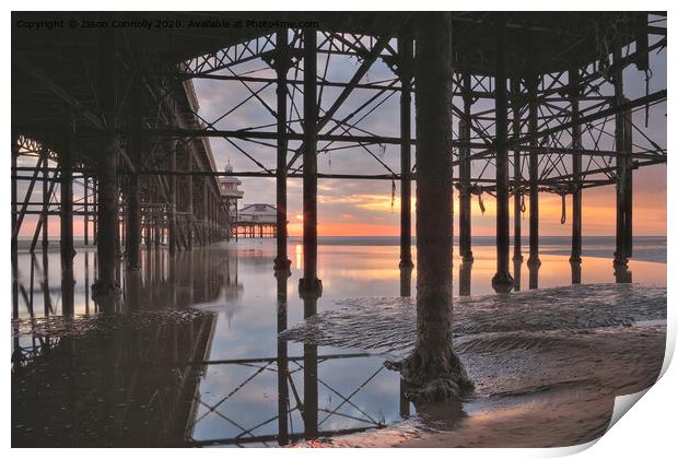 North Pier At Sunset. Print by Jason Connolly