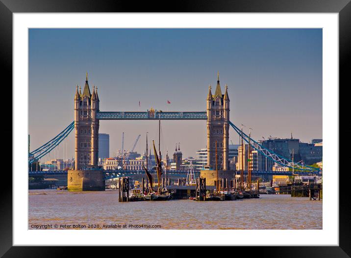 Tower Bridge, London, UK. Framed Mounted Print by Peter Bolton