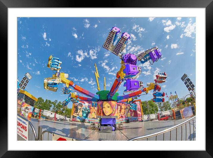Thrill Ride at the Fair Framed Mounted Print by Jim Hughes