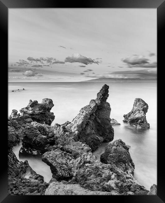 Volcanic coastline, Tenerife Framed Print by Phil Crean