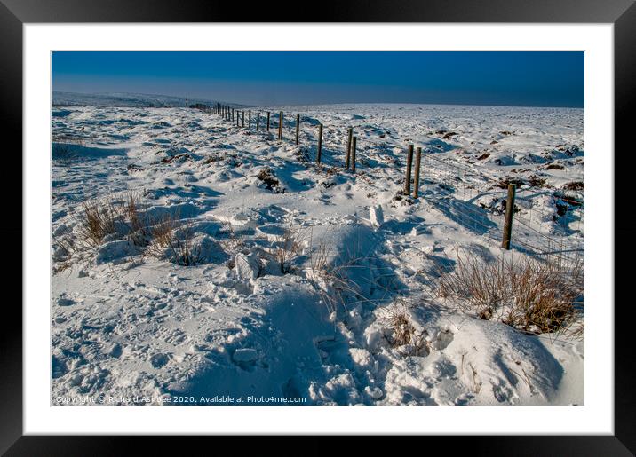 Winter at the Snake Pass in the Peak District Framed Mounted Print by Richard Ashbee