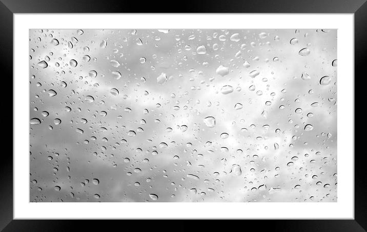 Raindrops on Sunroof Framed Mounted Print by Jim Hughes