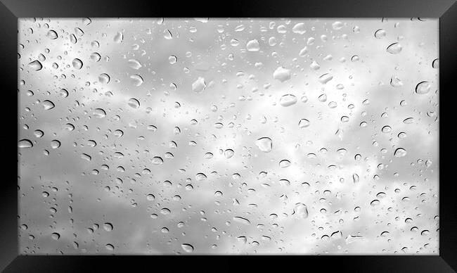 Raindrops on Sunroof Framed Print by Jim Hughes