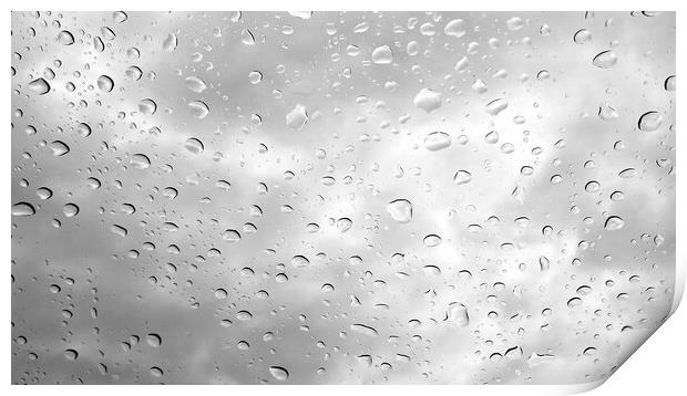 Raindrops on Sunroof Print by Jim Hughes