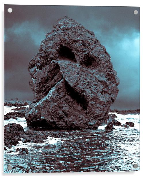The Rock Face. Acrylic by Ray Hammond