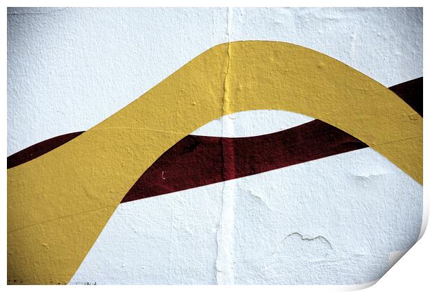 Abstraction from the paintings on a wall in the street Print by Jose Manuel Espigares Garc