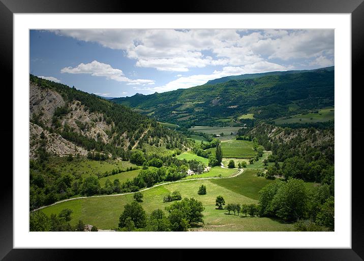 View from Col de Carabes Framed Mounted Print by Jacqi Elmslie