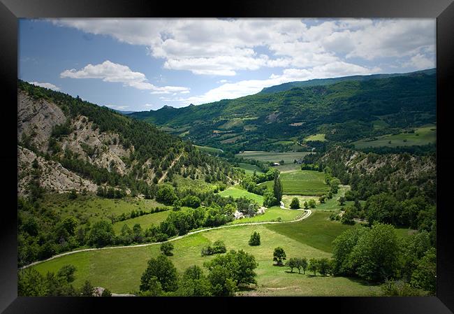 View from Col de Carabes Framed Print by Jacqi Elmslie
