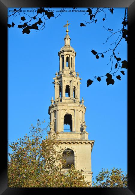 St Clement Danes Church Spire, London. Framed Print by Jason Connolly