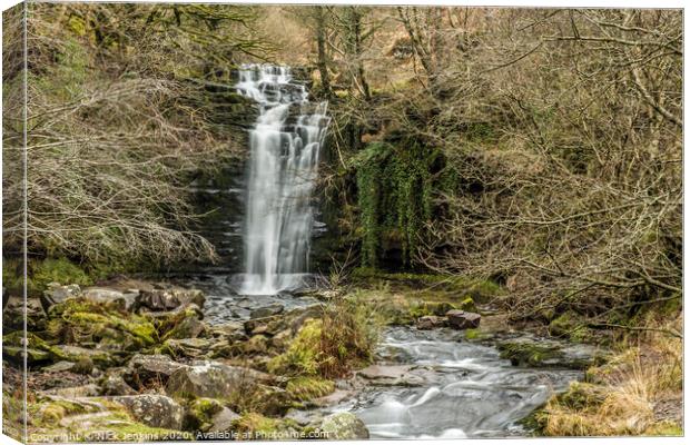 Blaen y Glyn Falls Brecon Beacons National Park  Canvas Print by Nick Jenkins
