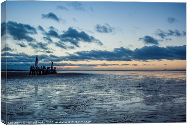 tide out - Lytham St Annes Canvas Print by Richard Perks