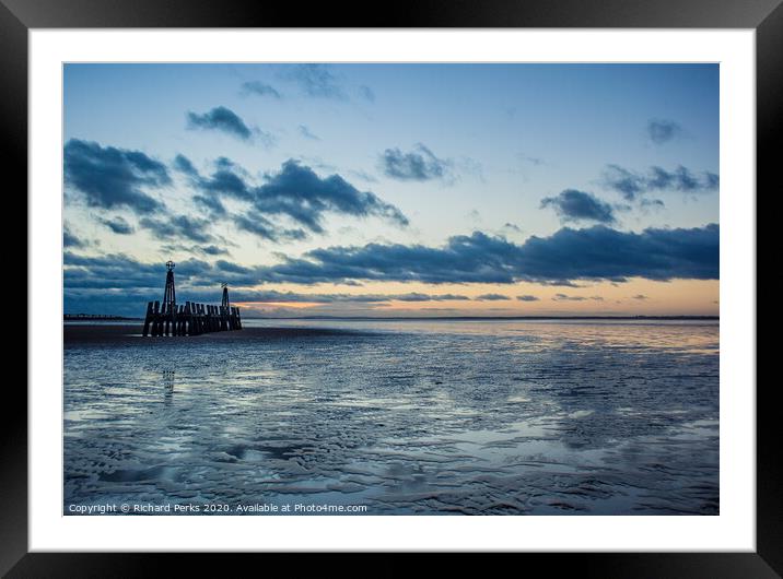 tide out - Lytham St Annes Framed Mounted Print by Richard Perks