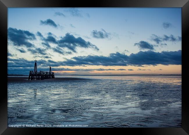 tide out - Lytham St Annes Framed Print by Richard Perks