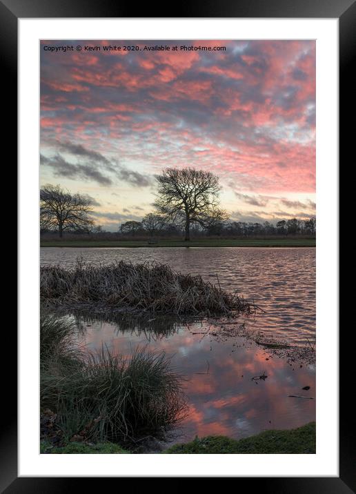 What a winter sunrise Framed Mounted Print by Kevin White