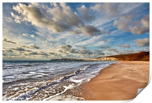 Compton Bay Beach Print by Wight Landscapes