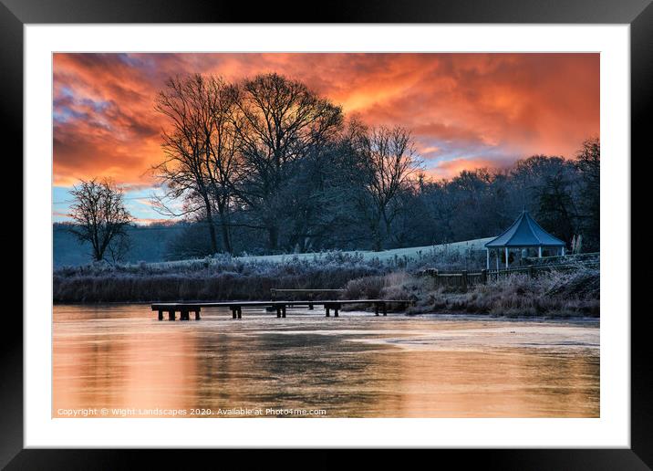 Ice At Lakeside Framed Mounted Print by Wight Landscapes