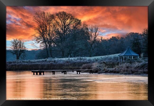 Ice At Lakeside Framed Print by Wight Landscapes