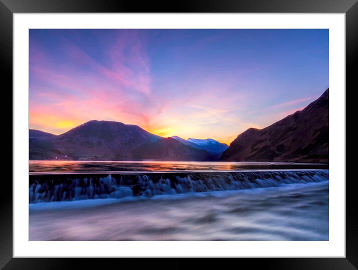 Majestic Sunset over Ennerdale Water Framed Mounted Print by James Marsden