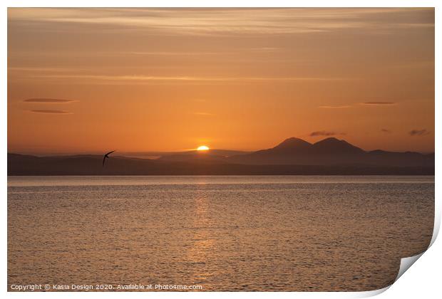 Sun Rising over Islay Print by Kasia Design