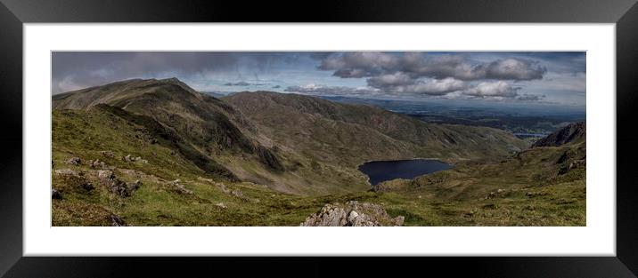 Views from the Old man of Coniston  Framed Mounted Print by James Marsden