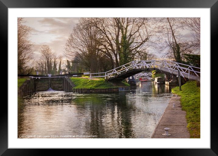 By Greenham Lock Framed Mounted Print by Ian Lewis