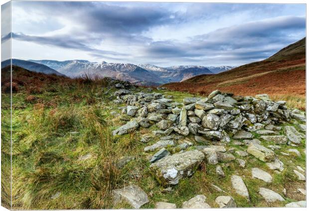 Place fell rock wall Canvas Print by James Marsden