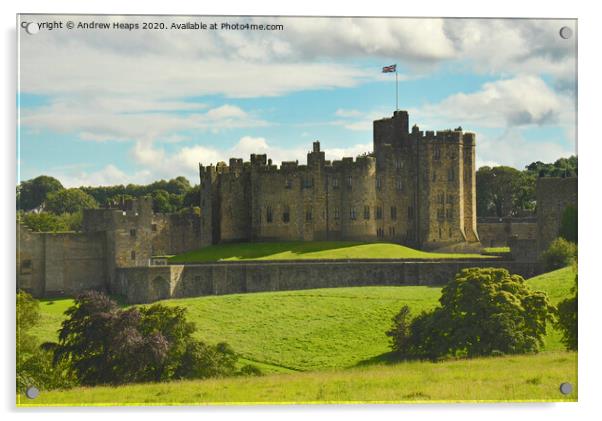 Alnwick Castle in Northumberland Acrylic by Andrew Heaps