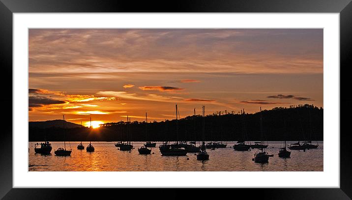 Sunset at Loch Creran (2) Framed Mounted Print by Joyce Storey