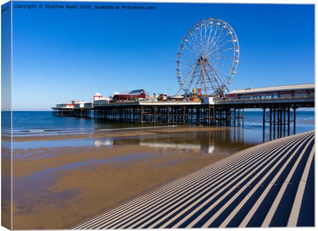 Blackpool Central Pier Canvas Print by Stephen Read