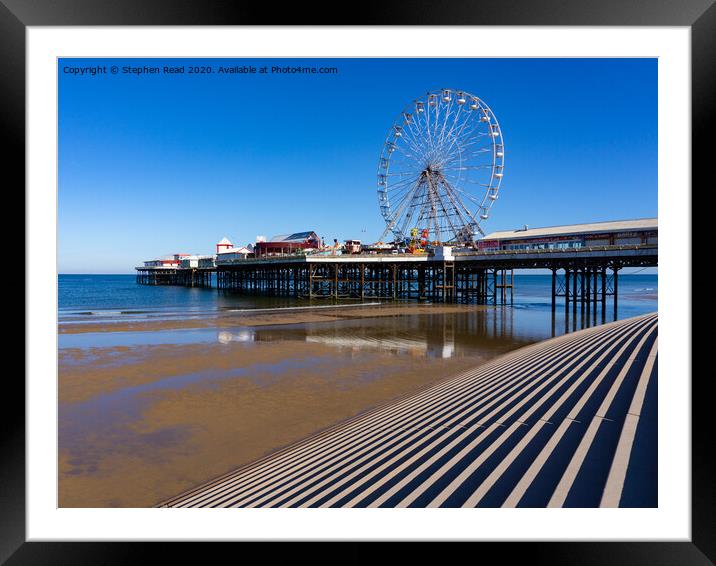 Blackpool Central Pier Framed Mounted Print by Stephen Read