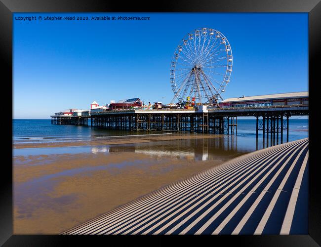 Blackpool Central Pier Framed Print by Stephen Read