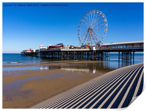 Blackpool Central Pier Print by Stephen Read