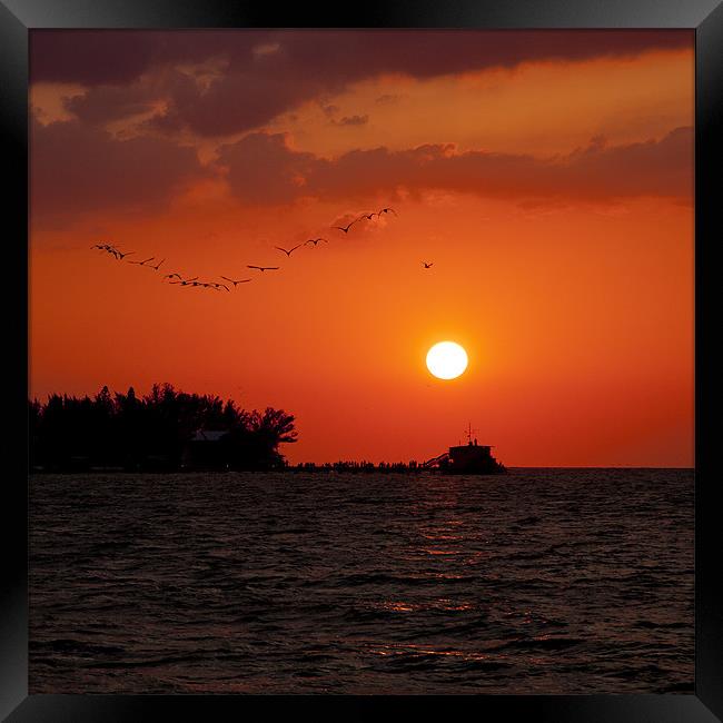 Anna Maria Island, Florida, Sunset Framed Print by Jan Ekstrøm