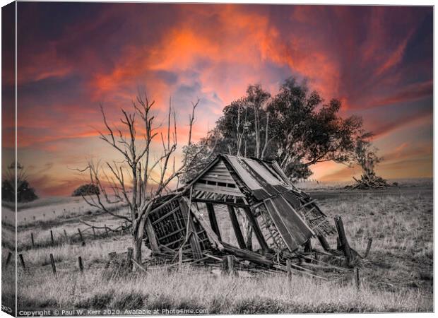 Derelict shed Canvas Print by Paul W. Kerr