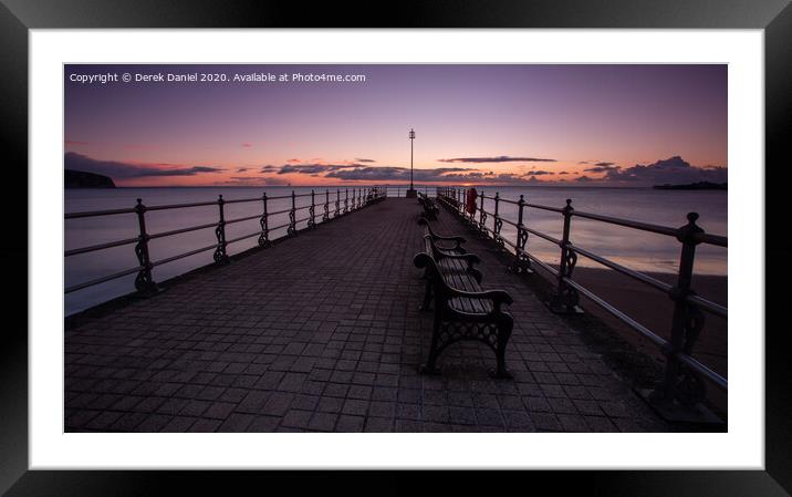 Banjo Pier Sunrise Framed Mounted Print by Derek Daniel