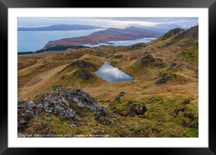 View from the Trotternish ridge, Isle of Skye Framed Mounted Print by Angus McComiskey
