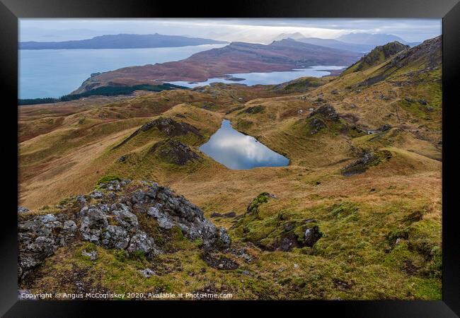 View from the Trotternish ridge, Isle of Skye Framed Print by Angus McComiskey