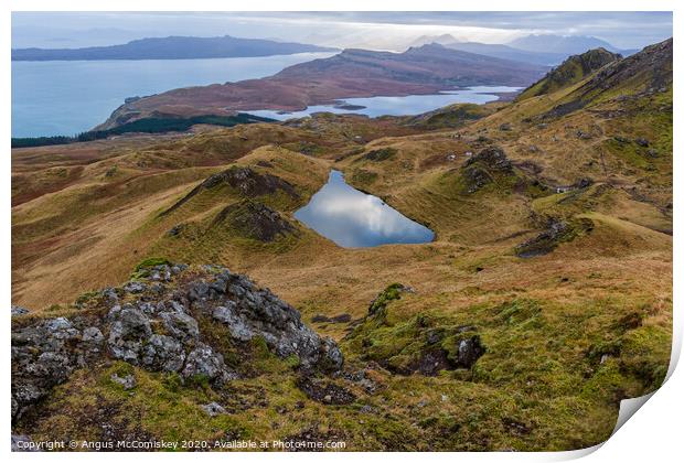 View from the Trotternish ridge, Isle of Skye Print by Angus McComiskey