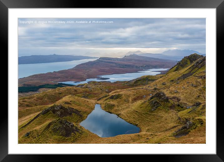 Lochan on the Trotternish ridge, Isle of Skye Framed Mounted Print by Angus McComiskey