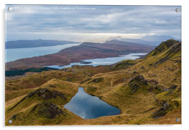 Lochan on the Trotternish ridge, Isle of Skye Acrylic by Angus McComiskey