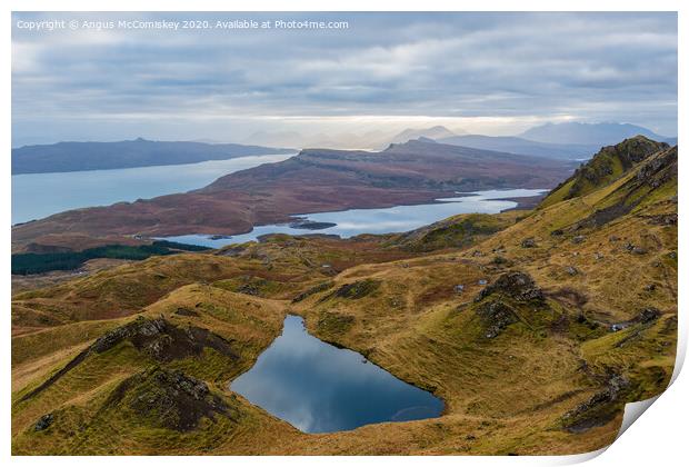 Lochan on the Trotternish ridge, Isle of Skye Print by Angus McComiskey