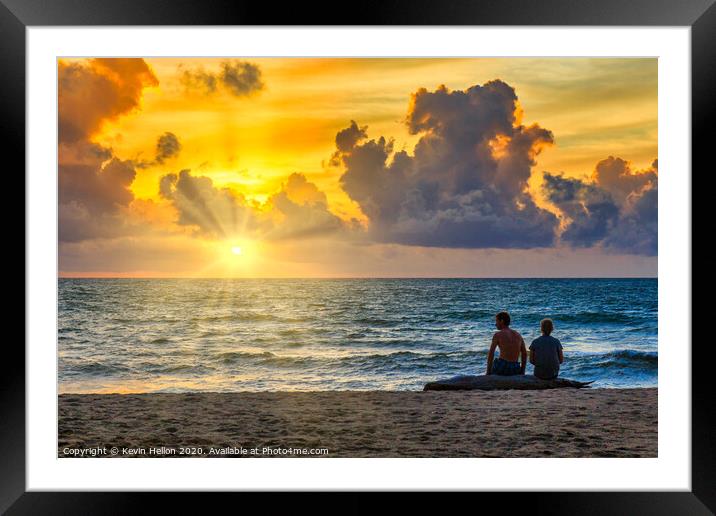 Watching the sunset Framed Mounted Print by Kevin Hellon