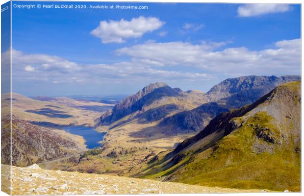 Scenic Ogwen Valley in Snowdonia Canvas Print by Pearl Bucknall