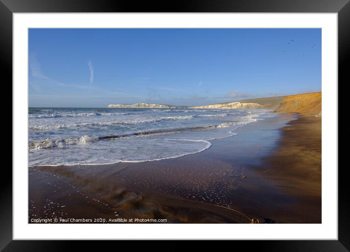 Compton Bay Isle Of Wight Framed Mounted Print by Paul Chambers