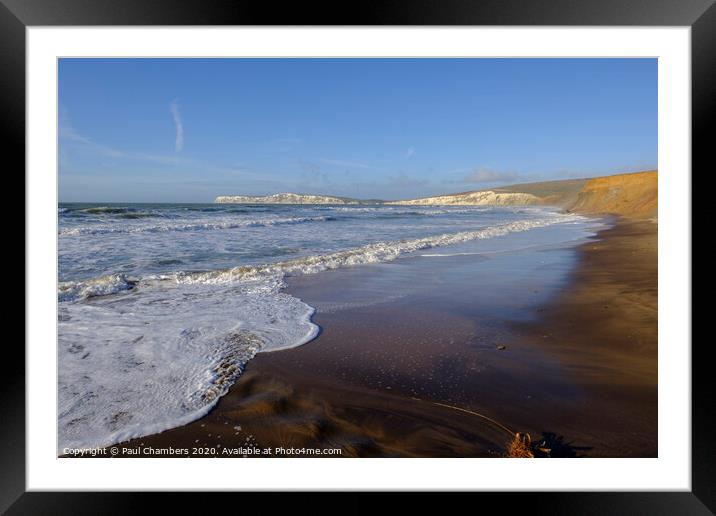 Compton Bay Isle Of Wight Framed Mounted Print by Paul Chambers