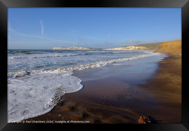 Compton Bay Isle Of Wight Framed Print by Paul Chambers