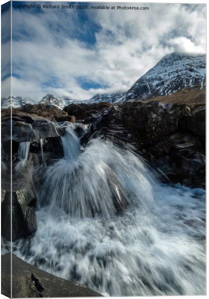 A favourite waterfall at the Fairy Pools. #1 Canvas Print by Richard Smith