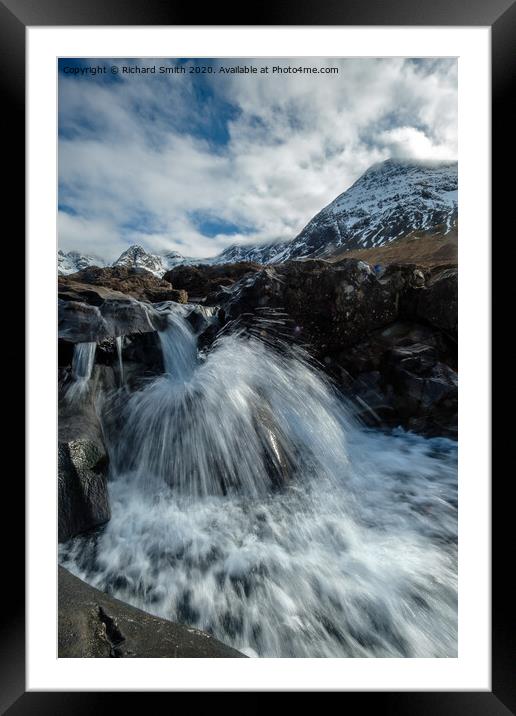 A favourite waterfall at the Fairy Pools. #1 Framed Mounted Print by Richard Smith